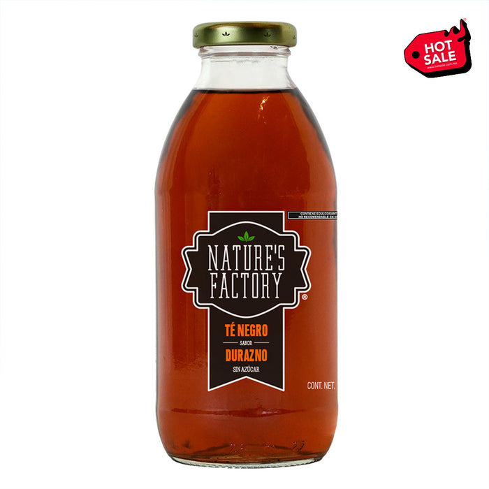 Nature’s Factory • Té Negro Sabor Durazno Sin Azúcar | 12 piezas