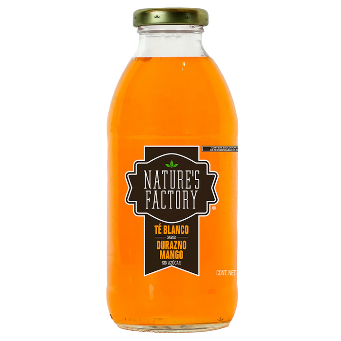 Nature’s Factory • Té Blanco Sabor Durazno Mango Sin Azúcar | 12 piezas