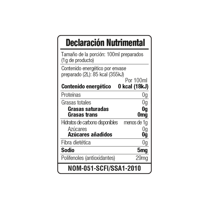 Nature’s Factory • Té Verde en Polvo Sabor Jazmín bajo en Calorías / 10 pzas.