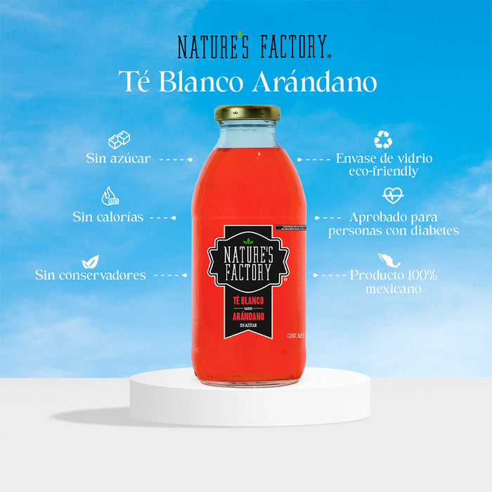 Nature’s Factory • Té Blanco Sabor Arándano Sin Azúcar | 12 piezas