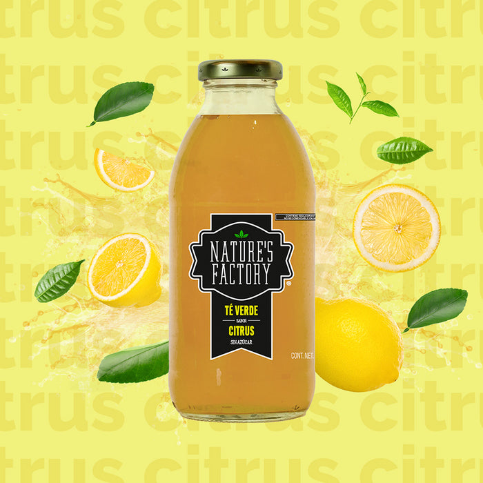 Nature’s Factory • Té Verde Sabor Citrus Sin Azúcar | 12 piezas