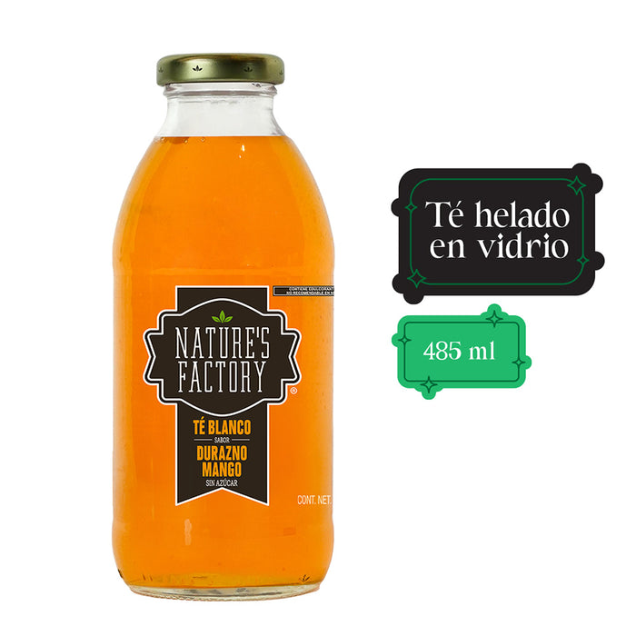 Nature’s Factory • Té Blanco Sabor Durazno Mango Sin Azúcar | 12 piezas