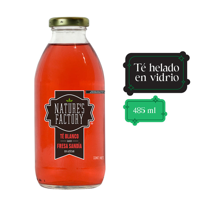 Nature’s Factory • Té Blanco Sabor Fresa Sandía Sin Azúcar | 12 piezas