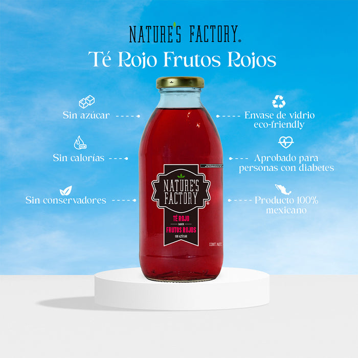 Nature’s Factory • Té Rojo Sabor Frutos Rojos Sin Azúcar | 12 piezas