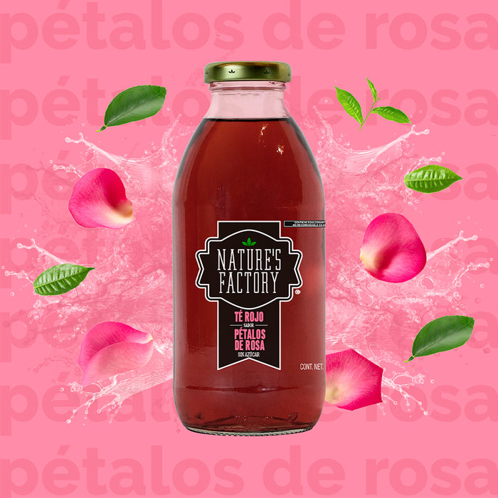 Nature’s Factory • Té Rojo Sabor Pétalos de Rosa Sin Azúcar | 12 piezas